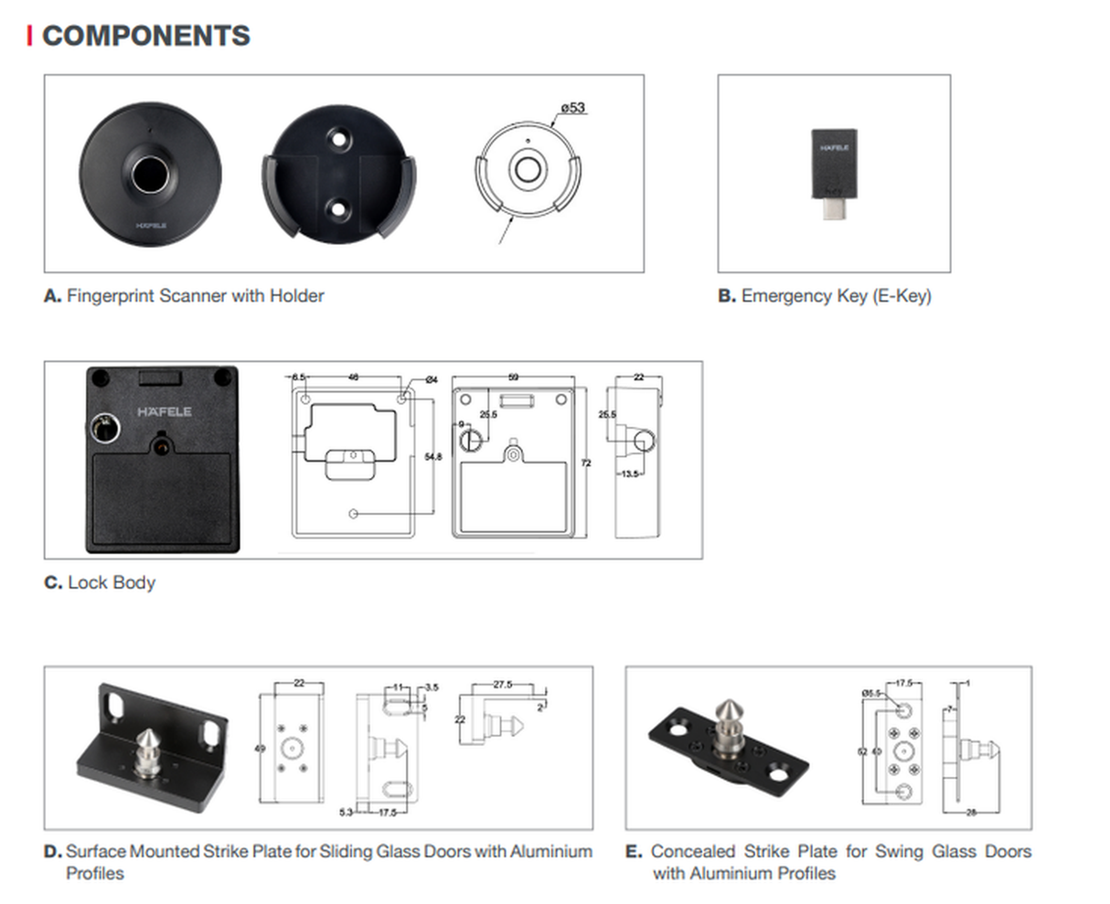 Kabi-Flow Digital Furniture Lock Kit 231.98.633