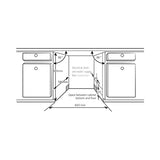 Semi Built in Dishwasher ACERO 15PS SI with 15 Place Settings 53920680