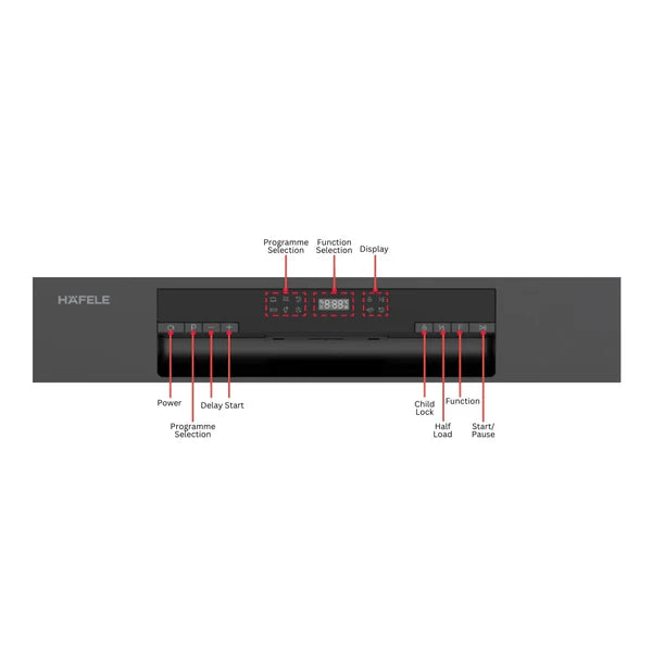 Aqua Noir 13 PS Free Standing Dishwasher – 13 Place Settings, 6 Wash Programs, Residual Heat Dry 539.20.670