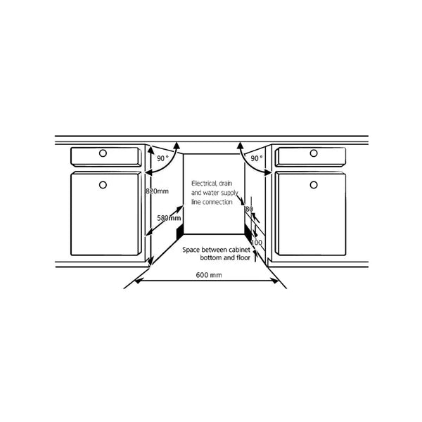 Semi Built in Dishwasher VALERIYA SI with 15 Place Settings 53920661