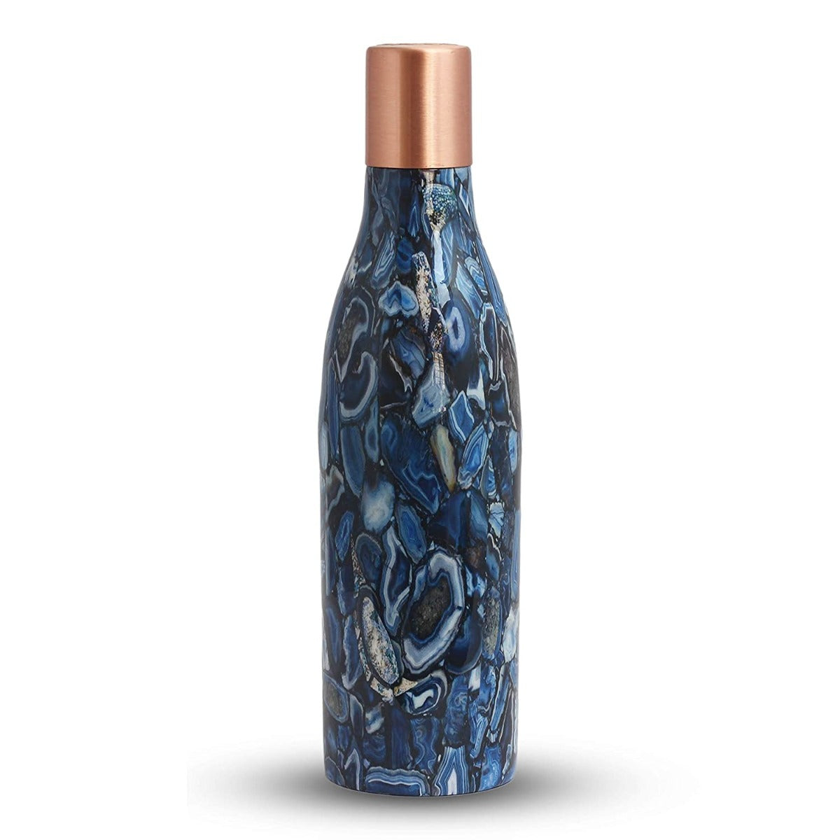 Pipal Copper Bottle Designer 1000ML (Blue)