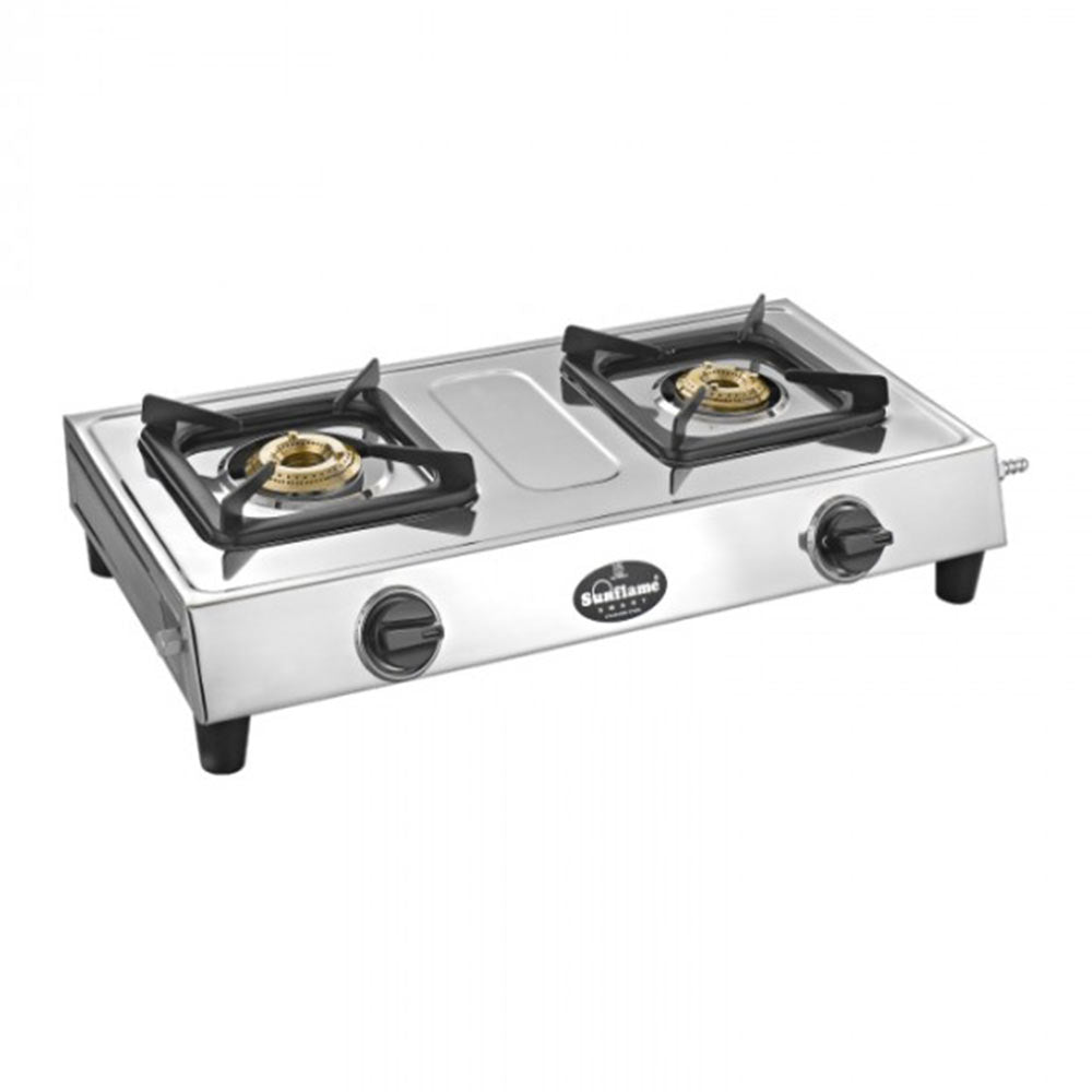 Buy Sunflame Stainless Steel Style 2 Burner Gas Stove at the lowest price in India at Apnidukaan.com