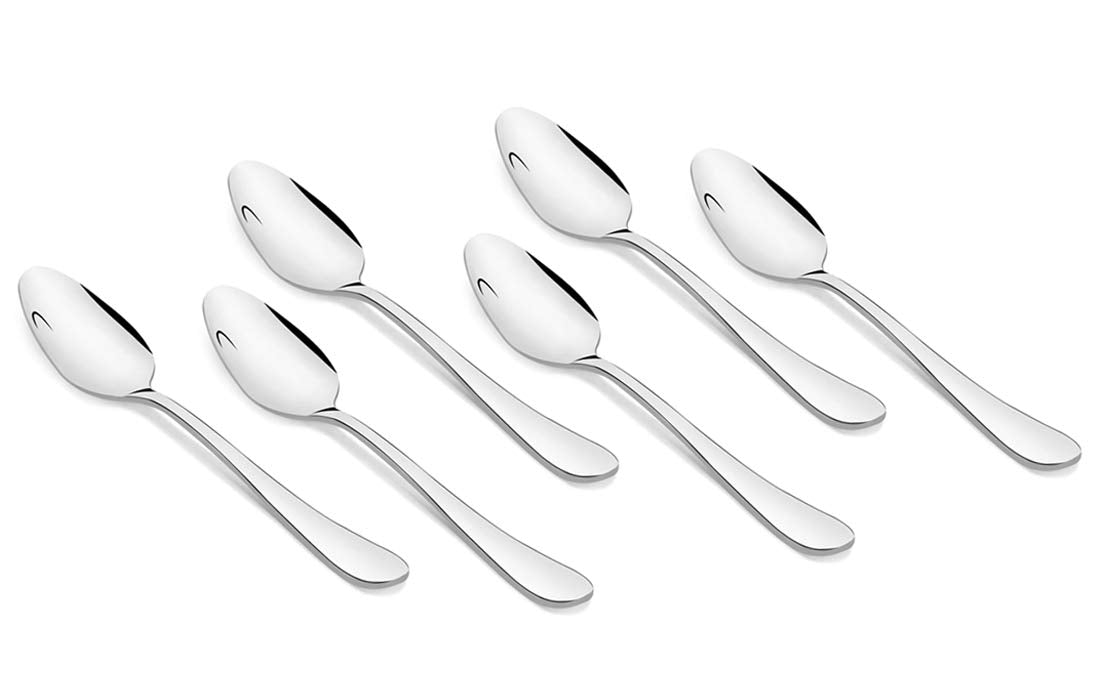 Shapes Stella 304 Grade Stainless Steel Table Spoon Set for Home/Kitchen (Set of 6)