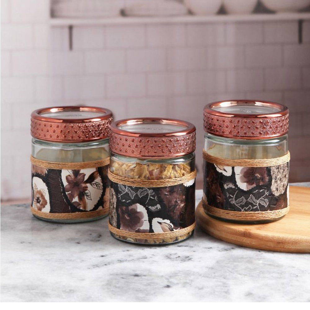 Roxx Container Decorated Jar Square (780 ml)