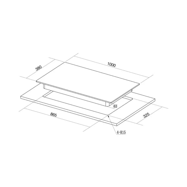 4 Burner Hob Altius Plus Series ALTIUS PLUS 000 (100 cm) 53866769