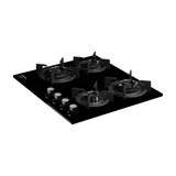 Crompton HOB-SS3D604-MBL Built-In Gas Hob 60 cm 4 Burner Hob Sensosafe