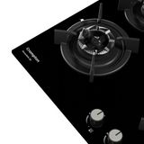 Crompton HOB-SS3D604-MBL Built-In Gas Hob 60 cm 4 Burner Hob Sensosafe