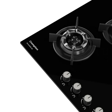 Crompton 78 cm 4 Burner Hob Sensosafe HOB-SS3D784-MBL-Built-In Gas Hob