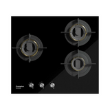 Crompton HOB-SSDC603-MBL Built-In Gas Hob 60 cm 3 Burner Hob Sensosafe