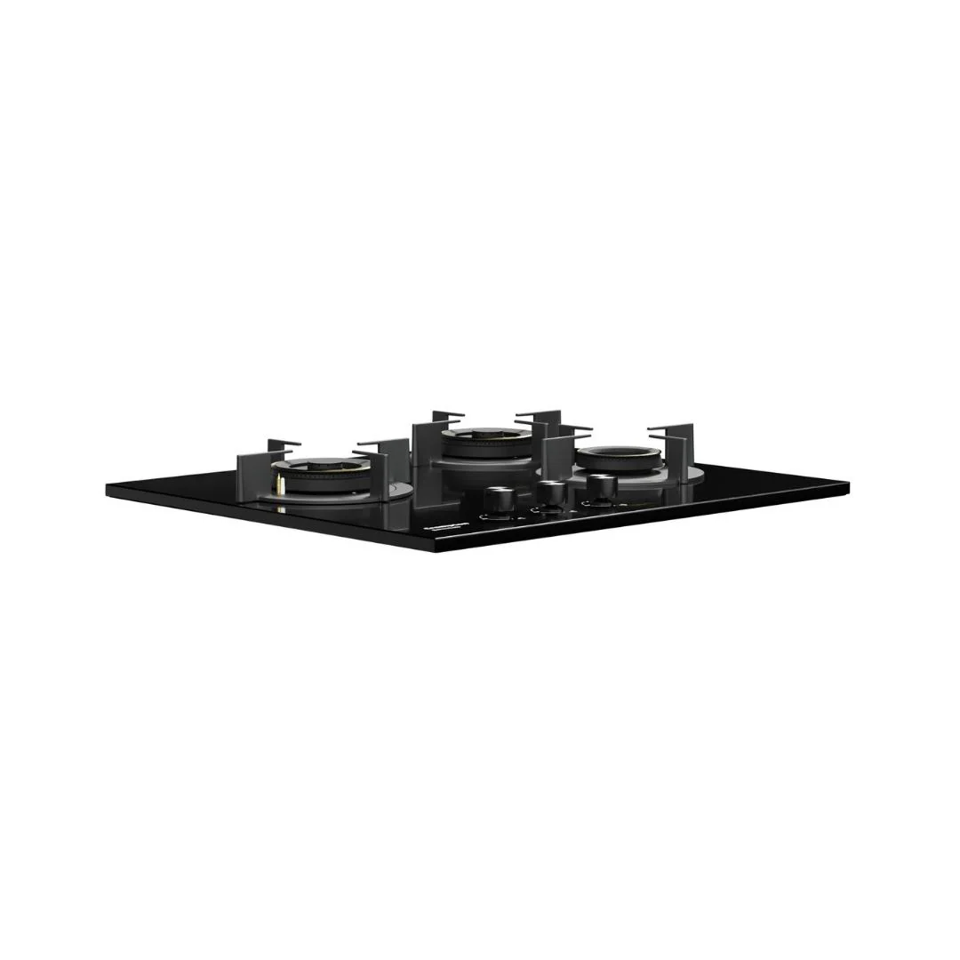 Crompton HOB-SSDC603-MBL Built-In Gas Hob 60 cm 3 Burner Hob Sensosafe