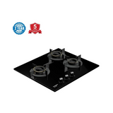 Crompton HOB-SSDC603-MBL Built-In Gas Hob 60 cm 3 Burner Hob Sensosafe