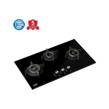 Crompton HOB-SSDC783-MBL Built-In Gas Hob 78 cm 3 Burner Hob Sensosafe