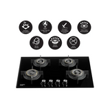 Crompton 82cm 4 Burner Hob Sensosafe HOB-SSDC824-MBL-Built-In Gas Hob 