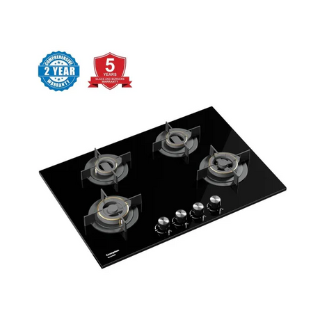 Crompton 82cm 4 Burner Hob Sensosafe HOB-SSDC824-MBL-Built-In Gas Hob 