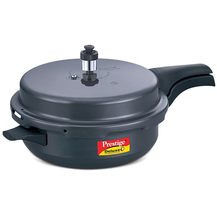 Prestige Induction Compatible Deluxe Plus Hard Anodised 5.4 Litre Pressure Pan With Lid 20354