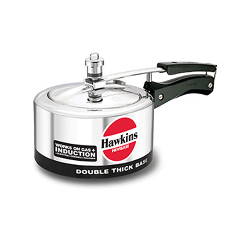 Hawkins Hevibase Pressure Cooker 2 Litre: IH20 with Hawkins Hevibase Genuine 2 Gasket & 2 Safety Valve