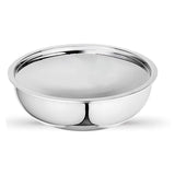 SignoraWare Artista 4.6 litres Triply Induction Shallow Tasla Kadai, Kadhai for Cooking |Cookware Handi with Lid, Stainless Steel Pot, Compatible-Gas Electric Halogen Induction (28 Cm/4600ml, Silver)