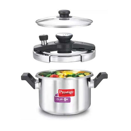 Prestige Clip On Mini Stainless Steel 2 Litre Pressure Cooker 25678