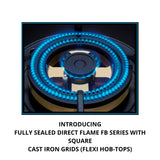Elica 3 Burner Hobtop IND FLEXI FB 375 DX DFS DIrect Flame Technology