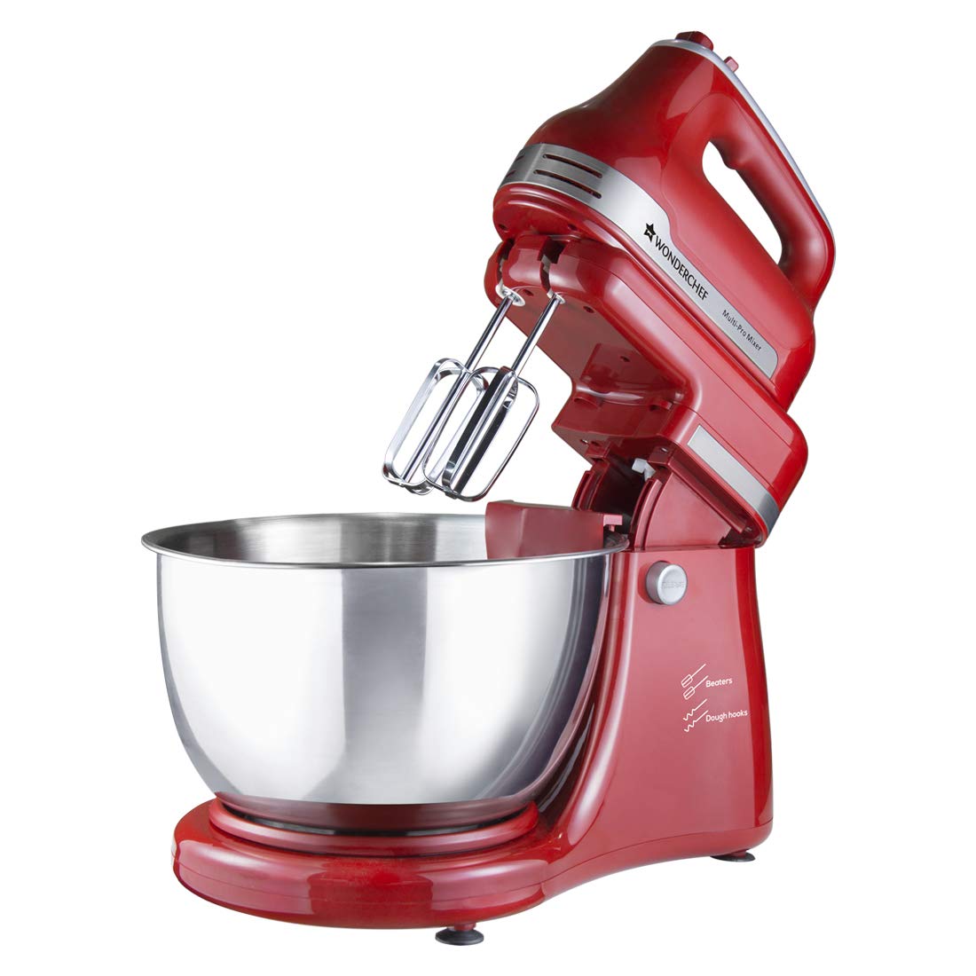 Wonderchef  Revo 300W Stand Mixer And Dough Kneader (3 Attachment),4.5L Bowl,  5 Speed Setting