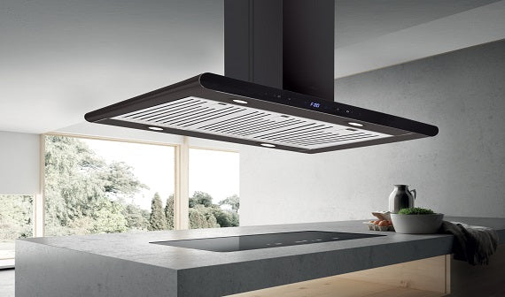 Elica Ismart  Galaxy BF Island LTW 90 Nero, 90cm, With Motion Sensor and Touch Interface