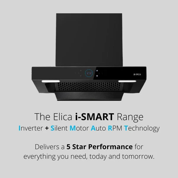 ISMART SPOT FL HAC 60 LTW NERO 60 cm Wall Mounted Chimney