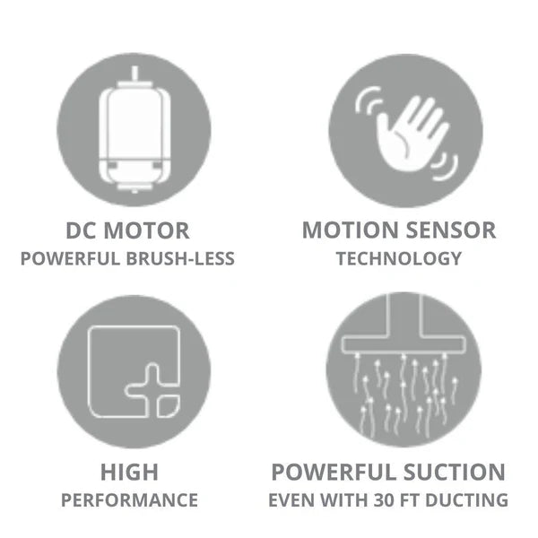 ISMART SPOT FL HAC 75 LTW NERO 75 cm Wall Mounted Chimney