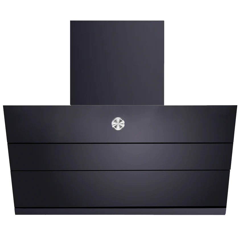 Ivaraa 90 90CM Black Glass Filter-Free Wall Mounted Chimney with Auto Open Panel – 533.83.644
