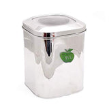 JVL 4.8 Litres  Stainless Steel Kitchen Storage Square Store Tin with C Thru Lid