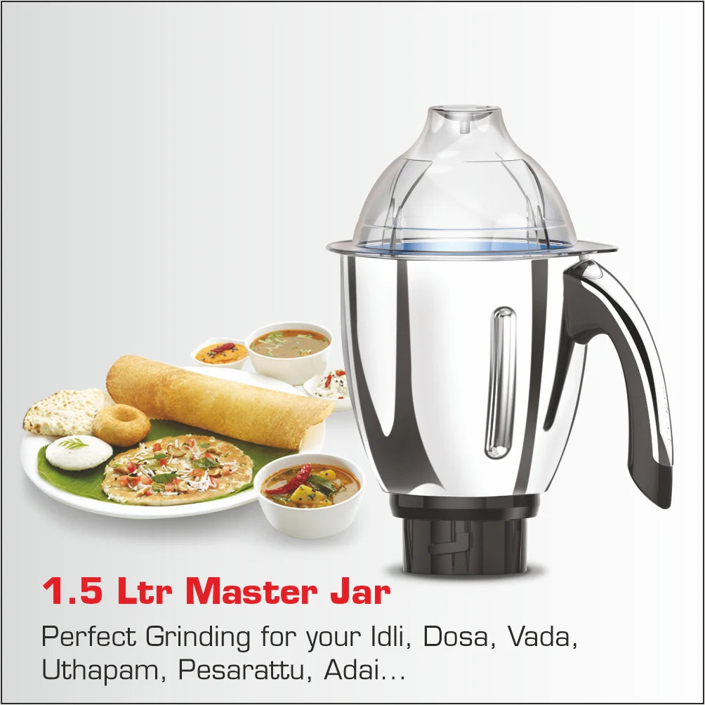 Tusker 750W Mixer Grinder with 6 Jars (Black)