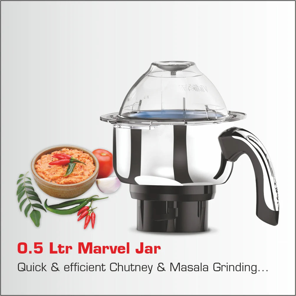 Tusker 750W Mixer Grinder with 6 Jars (Black)