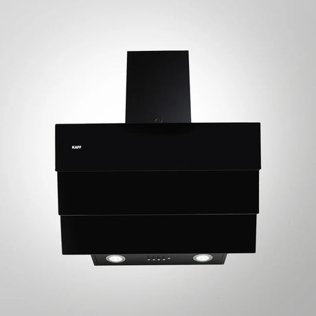 Kaff JIFF 60 | Unique louvered design | Full Black Tempered Glass | Frosted LED Light (Black)