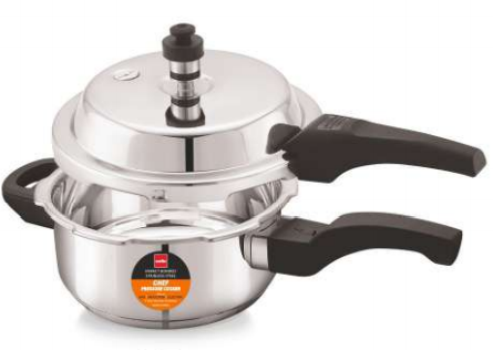 Cello 2 ltr IMPACT BONDED SS CHEF PRESSURE COOKER Outer lid