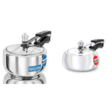 Hawkins Stainless Steel Pressure Cooker, 2 Litres, Silver & Hawkins Contura Pressure Cooker, 2 Litres, Silver