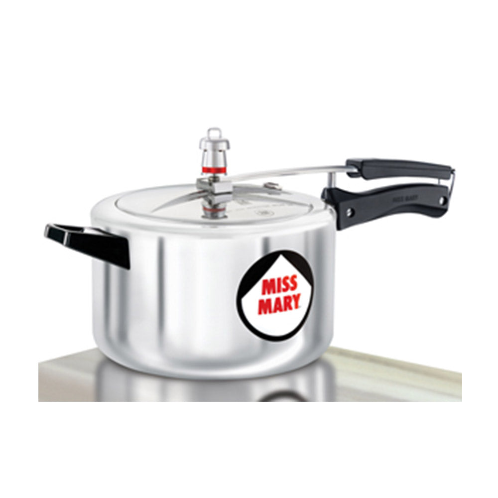 Hawkins Miss Mary Pressure Cooker 4.5 Litre: MM 45 with Hawkins Genuine 2 Gasket & 2 Safety Valve