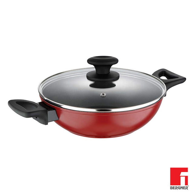 BG-6655 Bergner Scarlett Cast  Aluminium Non Stick Kadhai With Lid (24)-