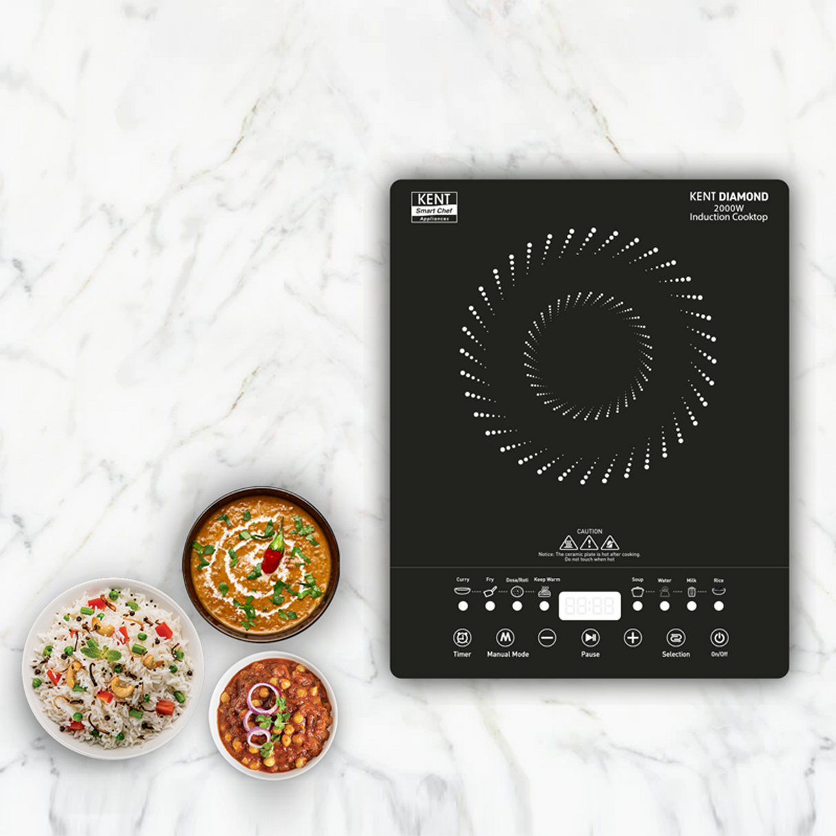 Diamond Induction Cooktop 1 Zone 2000W