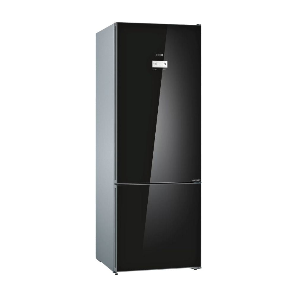 Bosch Black Serie | 6 free-standing fridge-freezer with freezer at bottom, glass door KGN56LB41I