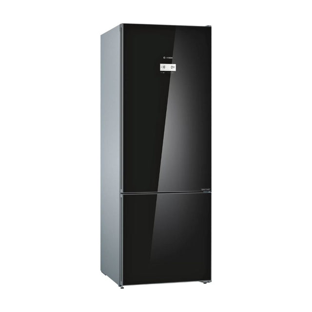 Bosch Black Serie | 6 free-standing fridge-freezer with freezer at bottom, glass door KGN56LB41I