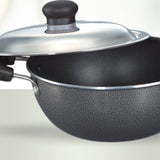 Prestige Omega Select Plus Flat Base Kadai 200 mm with SS Lid