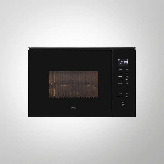 KAFF KMW HN6 BLK | Full Black Tempered Glass Finish With Touch Control | Capacity 28 L	|  Built In Microwave