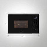 KAFF KMW HN 6 BLK Full Black Tempered Glass Finish With Touch Control Capacity 28L Built In Microwave