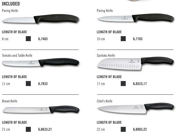 Swiss Made Classic Cutlery Block 9 Pieces Beechwood Knife Set