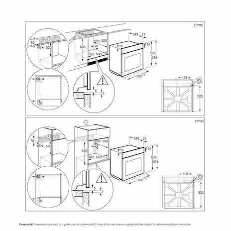 Electrolux KOHLH00KA 60cm UltimateTaste 300 built-in single oven with 68L capacity