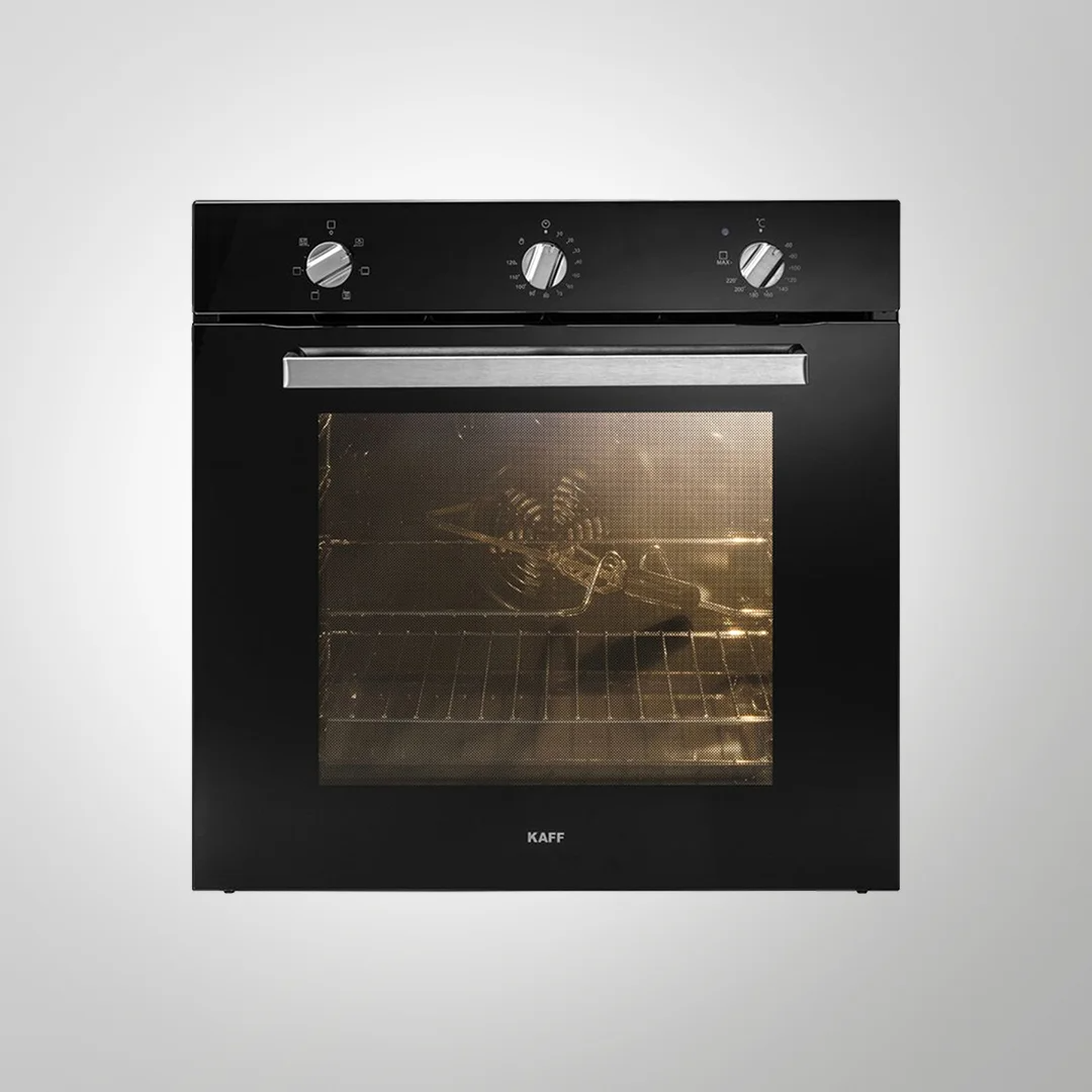 KAFF KOV 73 MRFT Built in Oven Full Black Tempered Glass Finish, 3 Layer Glass Door