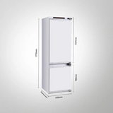 KAFF KRF 250 FF BI Built In Double Door Combi Fridge Frost Free