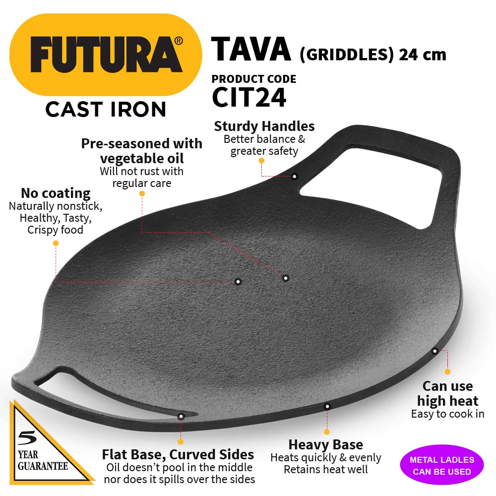 Futura Cast Iron Tava 24 Cm (CIT24)