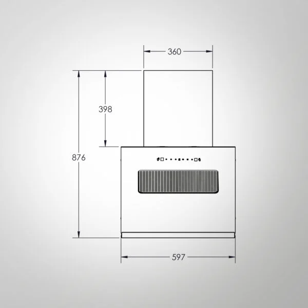 KAFF LINNEA 60 cm DC Wall Mounted Chimney