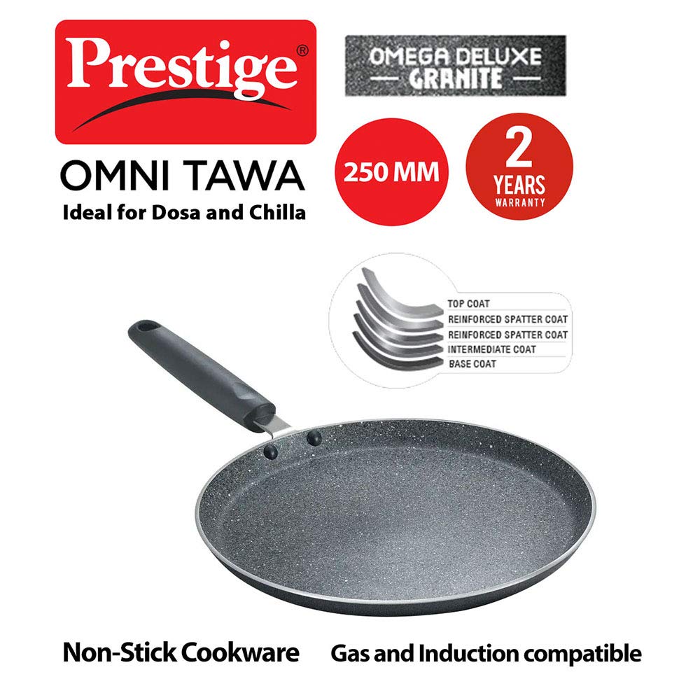 Prestige Omega Deluxe Granite Omni Tawa Black