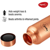 Pigeon by Stovekraft TAMBA Copper Water Bottle with Leak Proof Cap & Glossy Finish, Storage Water, Helps Weight Loss, Benefit Yoga (1 Litre)